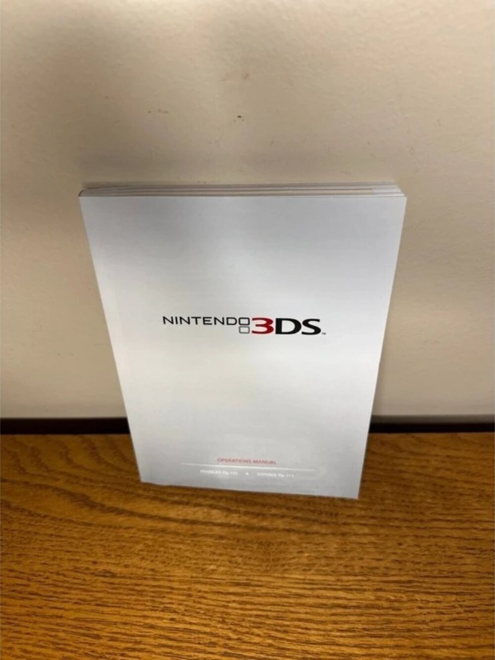 Nintendo 3DS Operations Manual 2011 Booklet ONLY English Spanish French